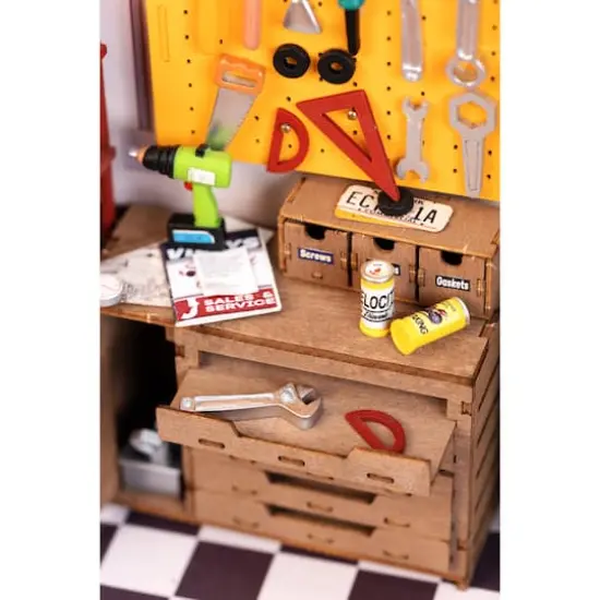 Rolife Garage Workship DIY Miniature House Kit {8}