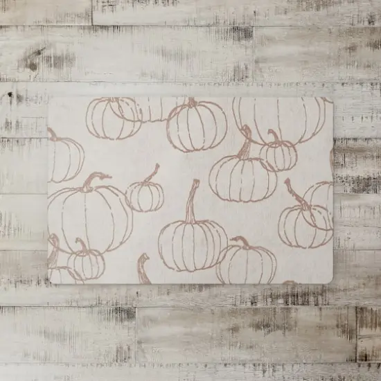 Dusty Rose Multi Pumpkin Pattern Floor Mat {3}