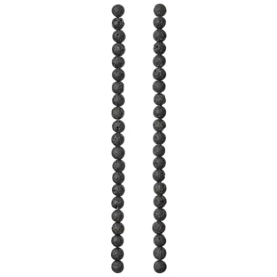 Black Lava Round Beads by Bead Landing&trade;, 6mm {4}