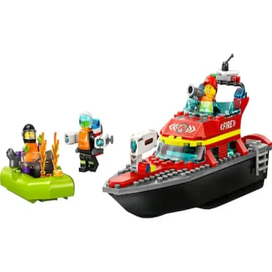 LEGO&reg; City Fire Rescue Boat 60373 Building Toy Set (144 Pieces) {3}
