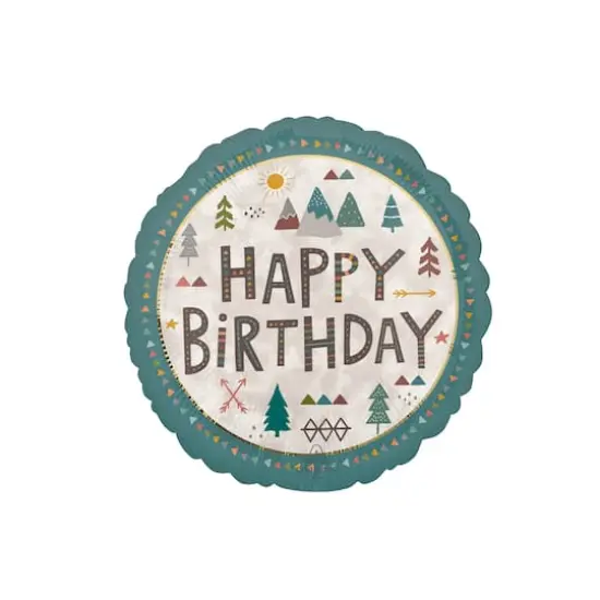 28" Wilderness Birthday Jumbo Round Foil Balloon {1}