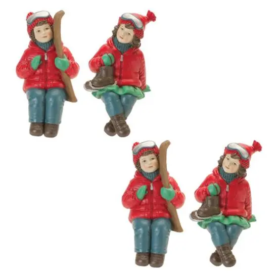 Holiday Children Shelf Sitter with Skis & Skates Set {6}