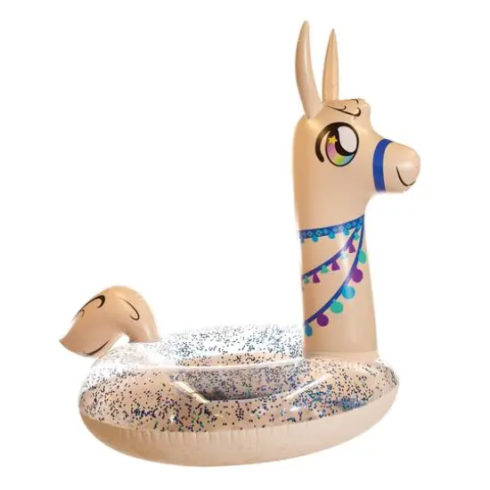 PoolCandy Glitterfied&reg; Llama Jumbo Pool Tube {1}