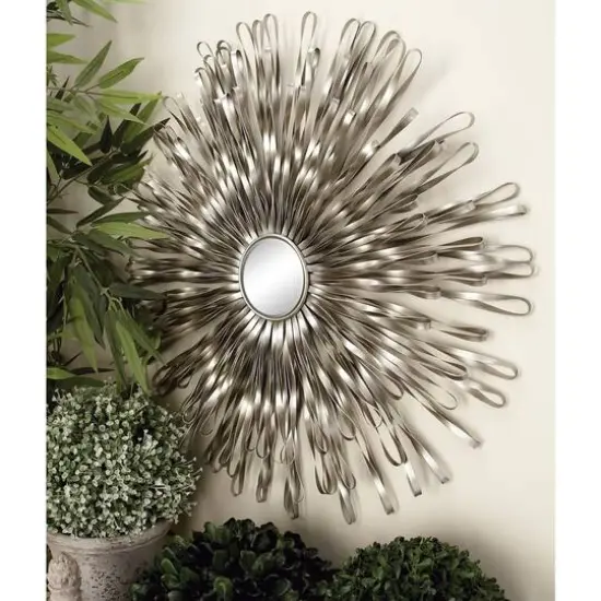 Silver Metal Modern Wall D&eacute;cor Set, 18", 22" & 27" {7}
