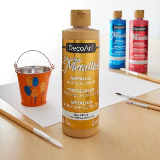 DecoArt&reg; Dazzling Metallics&reg; Acrylic Paint Splendid Gold {3}