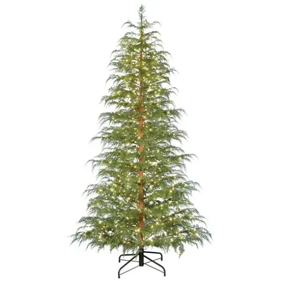 7.5ft. Pre-Lit Cypress Artificial Christmas Tree, Warm White LED Lights {1}
