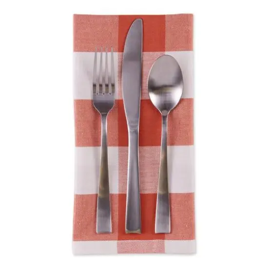 DII&reg; Buffalo Check Oversized Napkin, 6ct. Vintage Red/White {7}