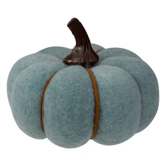4" Blue & Brown Fall Harvest Tabletop Pumpkin {1}