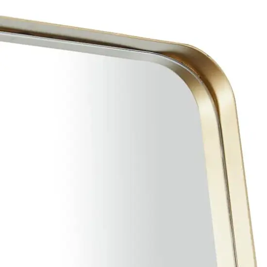 Gold Metal Wall Mirror with Thin Frame 12" x 2" x 48" {4}