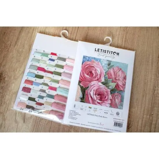 Letistitch Pale Pink Roses Counted Cross Stitch Kit {6}