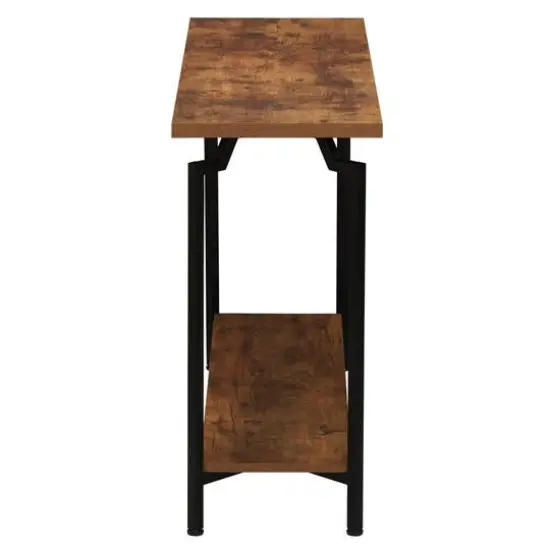 Household Essentials Crown Console 23" 2-Tier Console Table Brown {8}