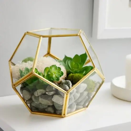 Gold Octagon Glass Terrarium By Ashland&trade; {3}