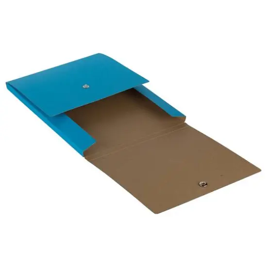 JAM Paper Vertical Kraft Snap Closure Portfolio Blue {6}