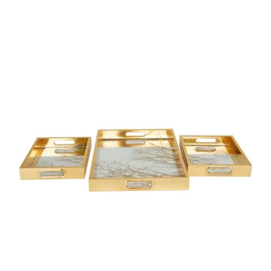 Gold Tree Plastic Glam Tray Set {1}