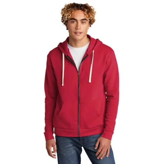 Next Level Unisex Santa Cruz Zip Hoodie Red {4}