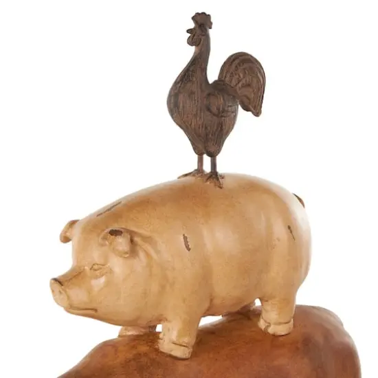 17" Multicolor Farm Animals Stacked Sculpture {5}