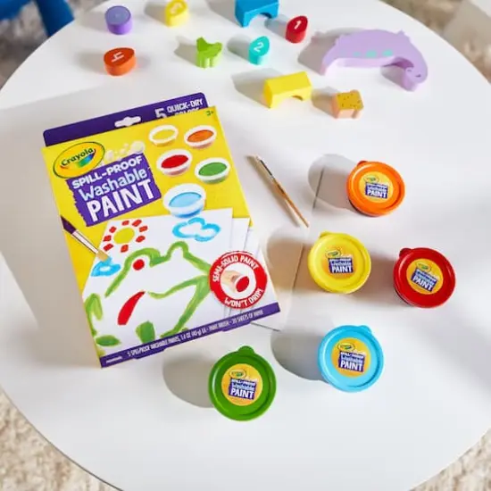 Crayola&reg; Spill-Proof Washable Paint Set {13}
