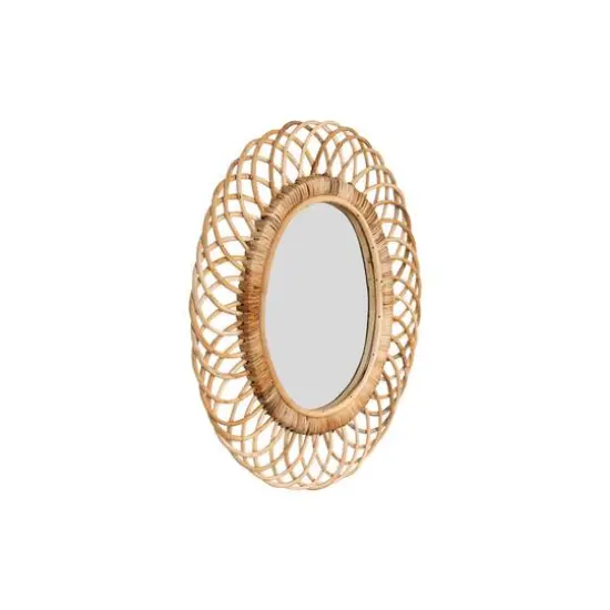Hello Honey&reg; Oval Woven Bamboo Wall Mirror {8}