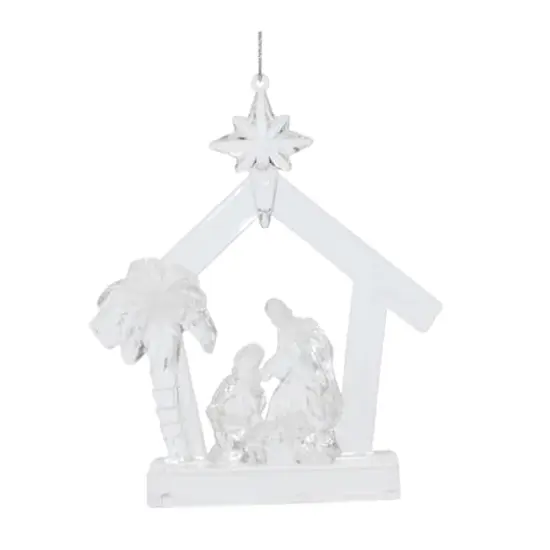 5" Clear Acrylic Nativity Ornaments, 4ct. {3}