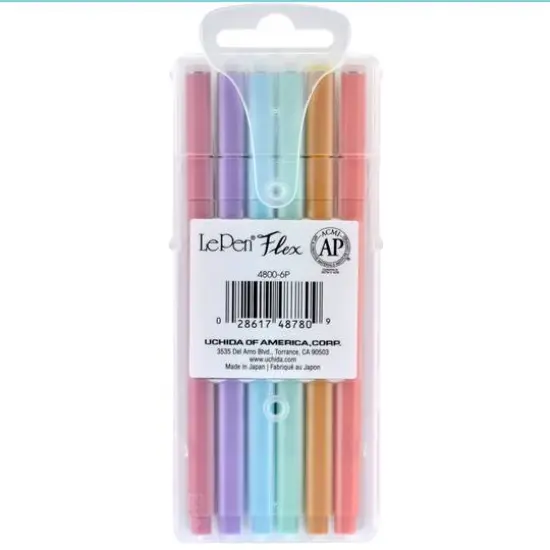 Marvy&reg; Uchida LePen&reg; Flex 6 Pastel Pen Set {6}