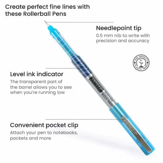 Arteza&reg; Needle Tip Roller Ball Pen Set {4}