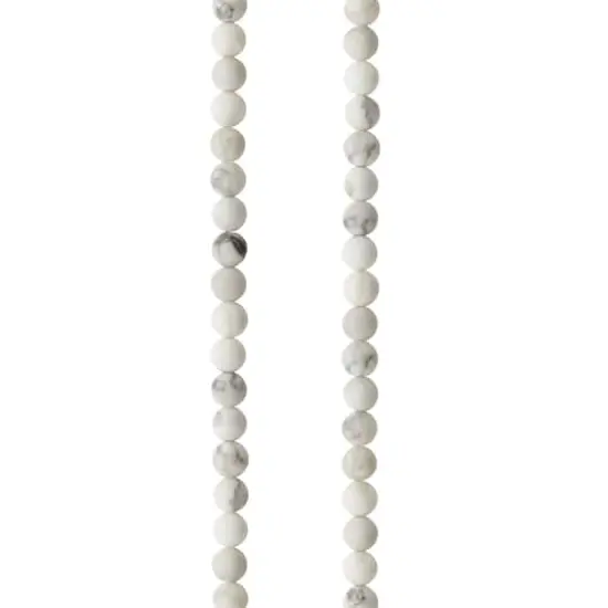 White & Gray Matte Howlite Round Beads, 4mm by Bead Landing&trade; {1}