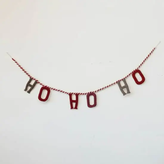 Hello Honey&reg; 6ft. Handmade Wool Felt "Ho Ho Ho" Garland {3}