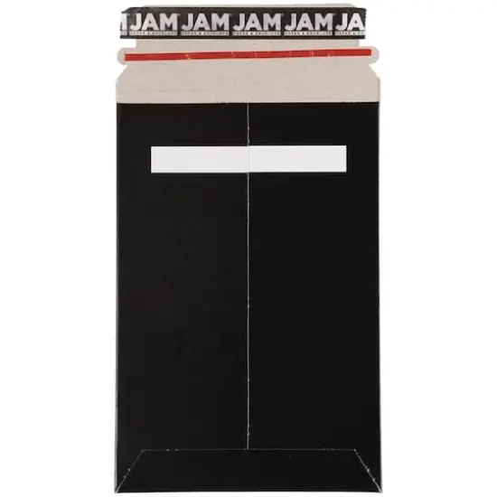 JAM Paper 6" x 9" Black Flat Photo Mailer Peel & Seal Closure Envelopes, 6ct. {1}