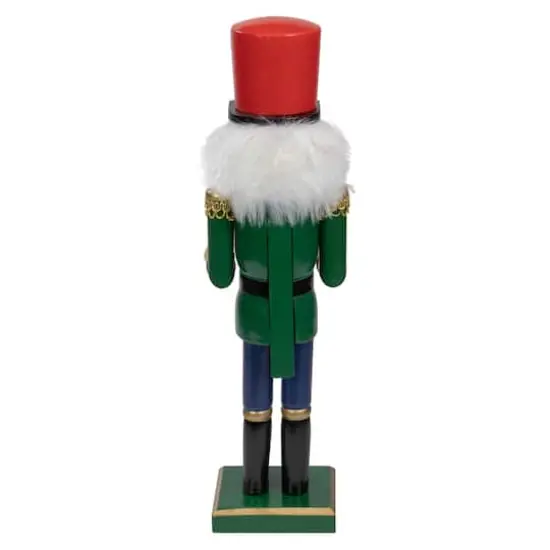 14" Wooden Christmas Nutcracker Drummer {10}