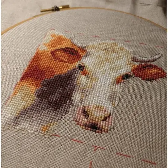 Alisa Cow Cross Stitch Kit {7}