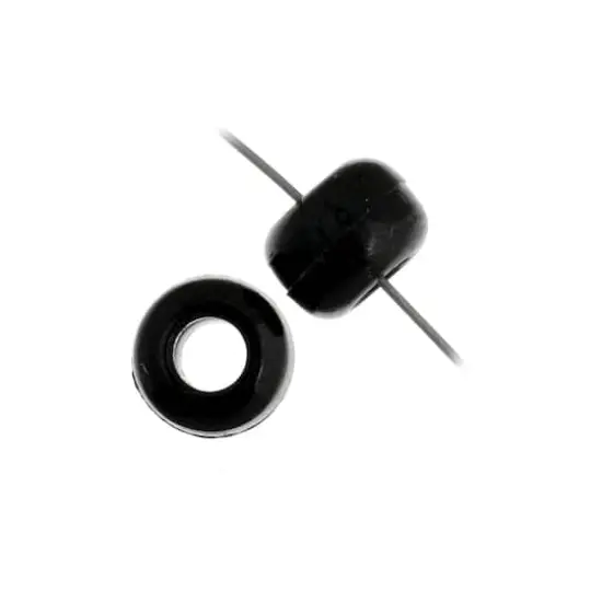 John Bead 9mm Opaque Plastic Pony Beads, 1,000ct. Black {5}