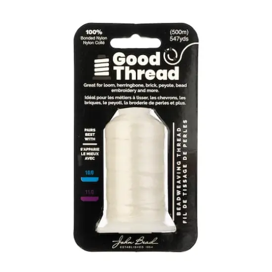 John Bead Good Thread Beadweaving Thread Ivory {1}