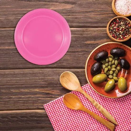 JAM Paper 7" Plastic Party Plates, 20ct. Fuchsia {5}