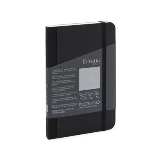 Fabriano&reg; Ecoqua Plus Fabric-Bound Blank Notebook Black {1}