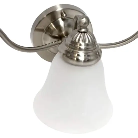 Lalia Home Essentix Alabaster 3 Light Glass Vanity Brushed Nickel {7}