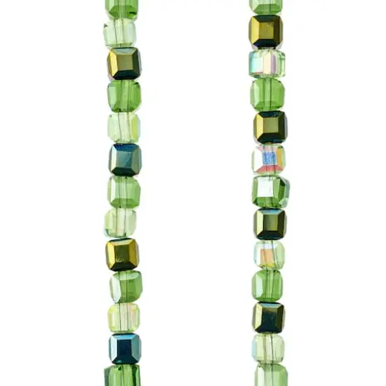 4mm Glass Cube Mix by Bead Landing&trade; Green {1}