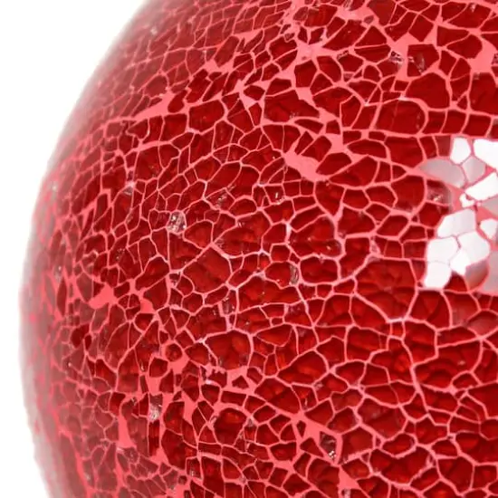 Simple Designs 7.7" Mosaic Stone Ball Table Lamp Red {8}