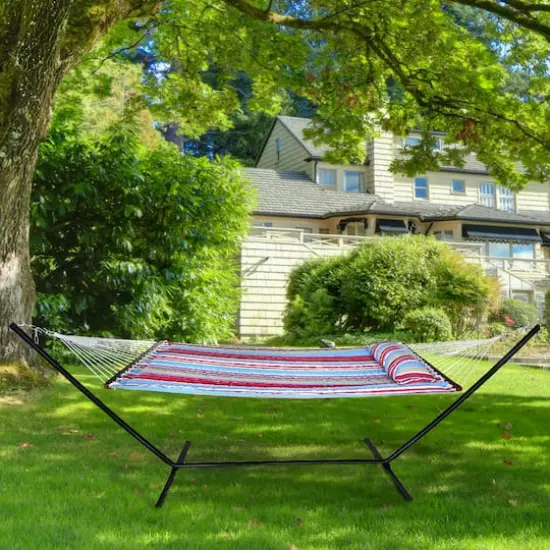 Sorbus Hammock with Spreader Bars & Frame Red and Blue {5}