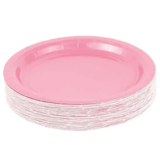 JAM Paper 7" Paper Party Plates, 50ct. Pink {3}