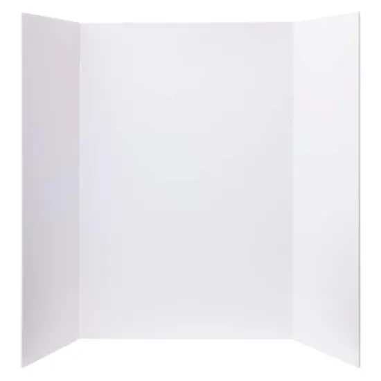 White 36" x 48" Foam Tri-Fold Display Board {1}