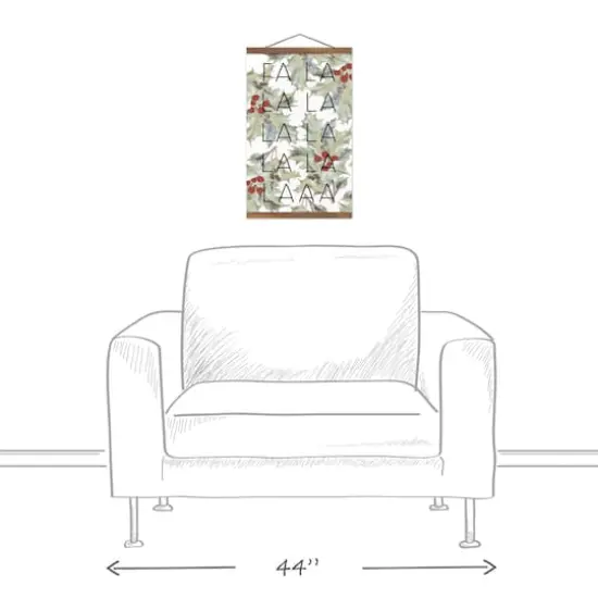 Fa La La La 12x18 Teak Hanging Canvas {4}