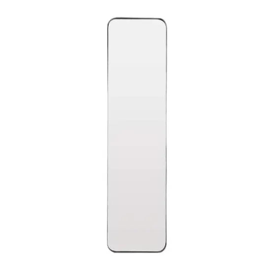 Black Iron Contemporary Wall Mirror, 48" x 12" x 2" {1}
