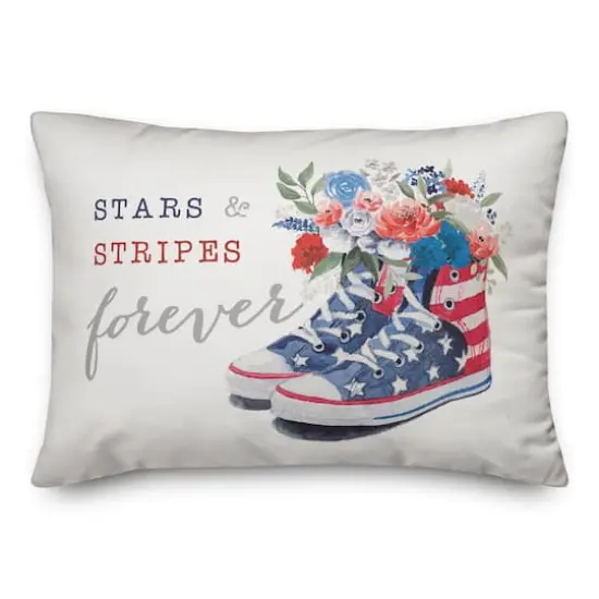 Stars and Stripes Sneakers Indoor/Outdoor Pillow {1}