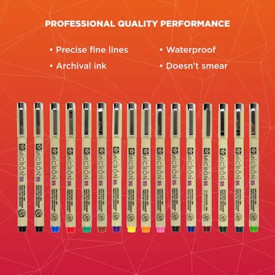 Pigma&reg; Micron&trade; 05 Fine Line 16 Piece Color Cube Set {4}