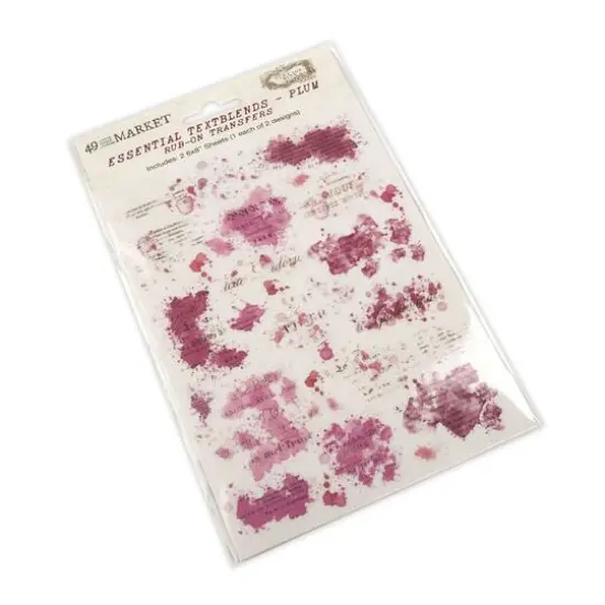 49 And Market Essential Textblends Rub-On Transfers Plum {1}