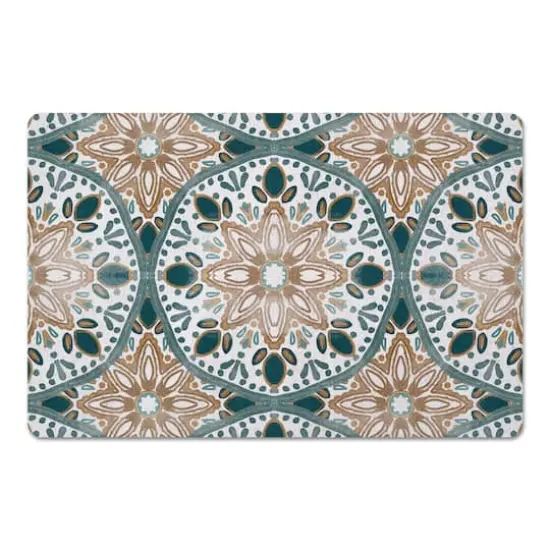 Faded Medallion Pattern Floor Mat {1}