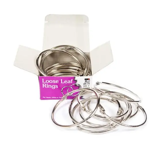Charles Leonard 3" Silver Metal Book Rings, 3 Packs of 10 {3}