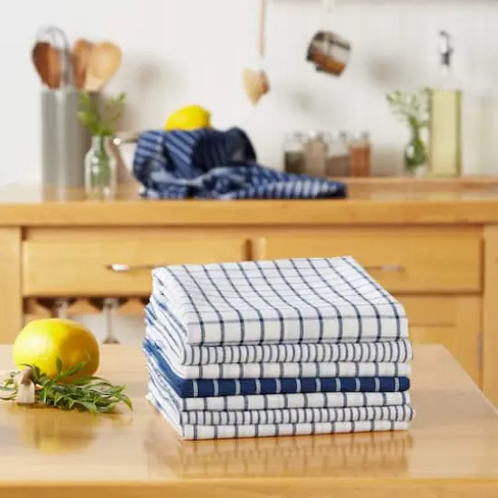 DII&reg; Basic Dishtowels Set, 8ct. Nautical Blue {4}