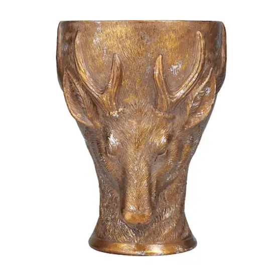 Bronze Polystone Traditional Planter, 14" x 10" x 10" {4}