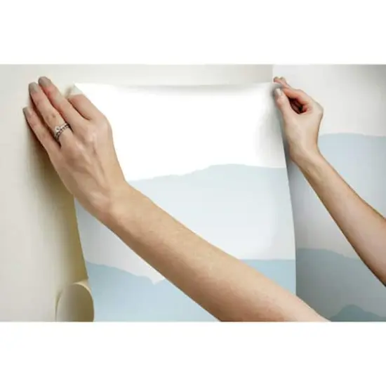 Wanderlust Blue Peel & Stick Mural {7}